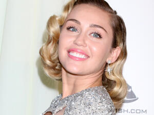 Miley was on the late-night talk show to promote her new Converse collection (Source: Kathy Hutchins / Shutterstock)