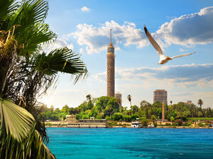 TV tower near Nile in Cairo at sunlight (Shutterstock)