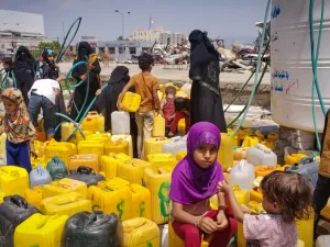 Water crisis caused by the war in Yemen (Twitter)