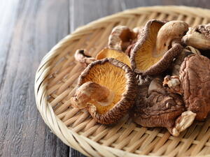 فطر شيتاك غني بفيتامين د لأنه يتعرض للشمس فترة كافية في مرحلة نموها 