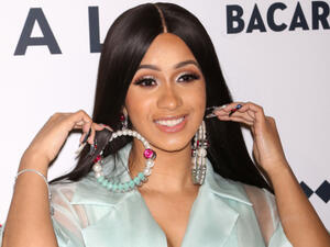 The 25-year-old rapper is expecting her first child with fiance Offset (Source: JStone / Shutterstock)