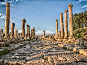 Out of 280,000 residents, about 350 people are involved in the tourism industry in Jerash, which is 48km north of Amman. (Shutterstock)