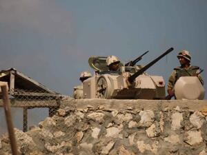 Troops man a checkpoint in the Sinai. (File photo)