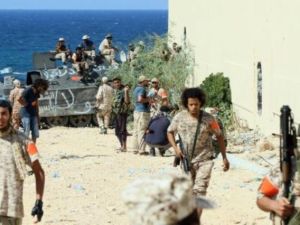 مقاتلون تابعون لحكومة الوفاق في سرت
