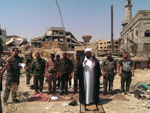 أول من زار داريا قائد اللواء "الإمام الحسين" الشيعي أمجد البهادلي- عنب بلدي