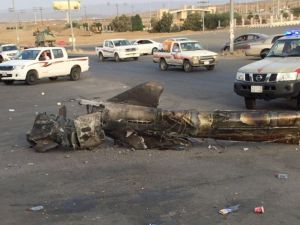 حطام صاروح ضرب نجران في وقت سابق - أرشيف