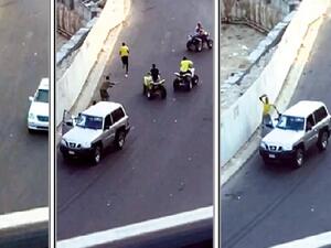 عصابة دبابات تهاجم رجال الأمن