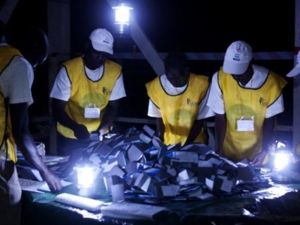 عملية عد وفرز الاصوات في جوبا/أ.ف.ب