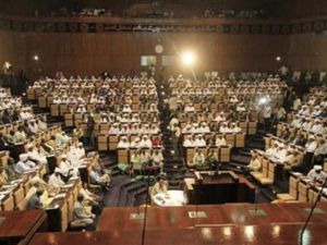 جلسة للمجلس الوطني السوداني (البرلمان) في ام درمان بالقرب من العاصمة الخرطوم 
