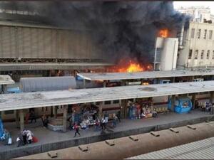 اندلاع حريق في محطة القطارات الرئيسية في القاهرة