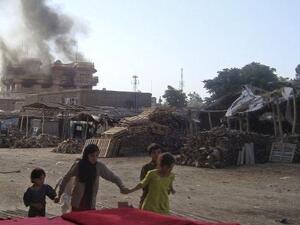 Smoke rises from the aid group building in Kunduz that was attacked by Taliban militants. Image used for illustrative purposes. (AFP/File)