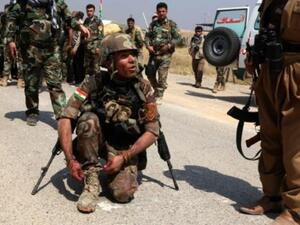 مقاتلون من البشمركة في الموصل
