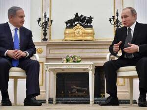 رئيس الوزراء الإسرائيلي بنيامين نتنياهو مع الرئيس الروسي فلاديمير بوتين