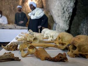 Wall inscriptions suggest the tombs date to the 18th dynasty (AFP)