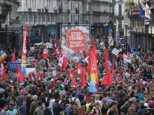 مظاهرات في بروكسل ضد ترامب