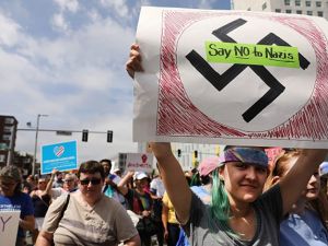 أثنى ترامب على تويتر بالمحتجين في بوسطن يوم السبت 
