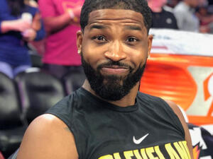 Tristan Thompson has opened up about his baby daughter True for the first time, revealing she has green eyes and a full head of hair (Source: realtristan13- Instagram )