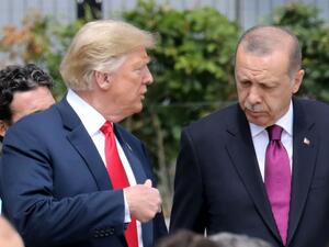 US President Donald Trump (L) and Turkish President Erdogan. (AFP/ File)