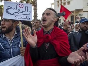 تظاهرة جديدة في جرادة المغربية
