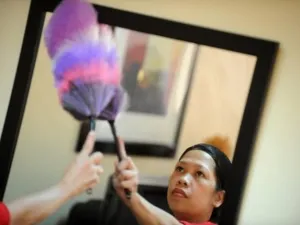 The law extends safeguards to domestic workers against physical, verbal and sexual abuse, as well as human trafficking and forced labor. (AFP/ File)