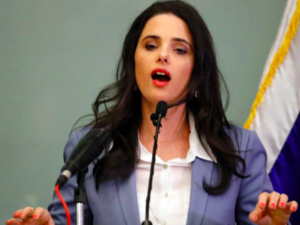 Israel's Justice Minister Ayelet Shaked says  "I hope that they (Kurds) will win in their battle against the Turks.." (AFP Photo/Thomas COEX)