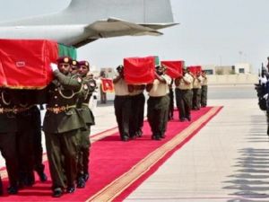 الجثامين وصلت إلى مطار البطين العسكري في أبوظبي