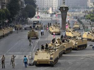 Sisi is considered responsible for directing the overthrow of former Egyptian President Morsi that has left the country in turmoil and chaos since the president's exit in July (Courtesy of Voice of America)