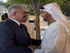 محمد بن زايد آل نهيان ولي عهد أبوظبي يلتقي المشير حفتر