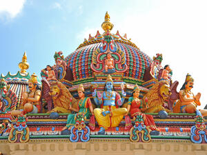 The new temple, fully sponsored by the Abu Dhabi government, is expected to be completed within eight or nine months. (Shutterstock)