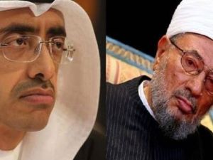 وزير الخارجية الإماراتي عبدالله بن زايد يتهم القرضاوي بالتحريض على العمليات الانتحارية