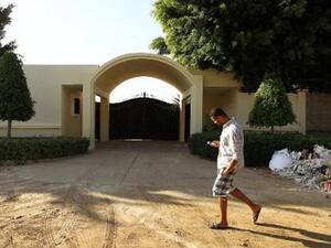 مدخل القنصلية الاميركية في بنغازي 
