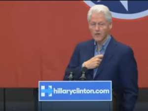 Bill Clinton on the campaign trail for wife Hillary (YouTube)