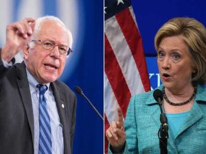  هيلاري كلينتون وبرني ساندرز