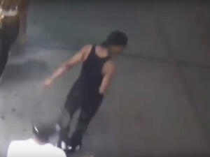 New York Police released security camera footage of the suspect who set a Muslim woman's clothing on fire while shopping. (YouTube)