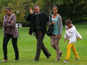 ميشيل أوباما خلال اجازة عائلية