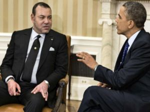  الرئيس الأمريكي باراك أوباما والعاهل المغربي الملك محمد السادس