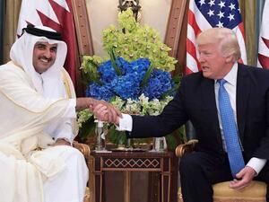  ترامب وأمير قطر الشيخ تميم بن حمد آل ثاني