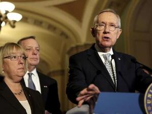 الزعيم الديمقراطي في مجلس الشيوخ الامريكي هاري ريد
