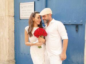 The gorgeous newlyweds in their uber cool and simple wedding attire. (Facebook)