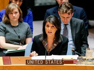 الولايات المتحدة استخدمت حق الفيتو ضد مشروع القرار 
