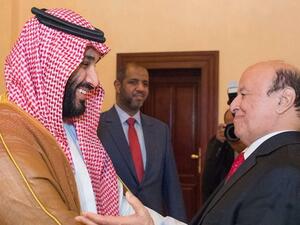  لقاء الرئيس اليمني، الذي وصف بـ"الحميمي"، بولي عهد السعوديه 