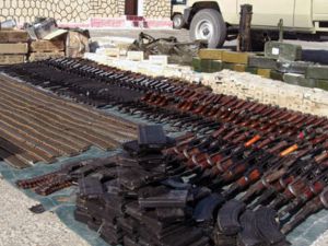 ضبط شحنة أسلحة تركية بمحافظة عمران