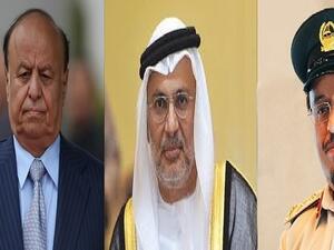 تغريدة قرقاش جاءت بعد ساعات من إطاحة الرئيس هادي بأهم رجلين مقربين من دولة الإمارات من منصبهما