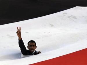 متظاهر مناهض لنظام الرئيس اليمني علي عبدالله صالح في صنعاء