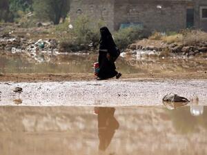 At least 14 people have been killed by torrential rains and flooding in Al-Maqatira Directorate in Yemen’s southern Lahij province. (AFP/File Photo)