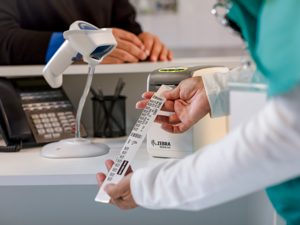 The new ZD510-HC direct thermal wristband printer is ideal for producing high-grade wristbands used for positive patient identification and works with leading admission, discharge and transfer systems.  