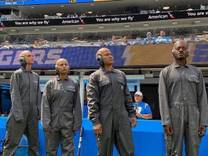 Robots stormed an American football match