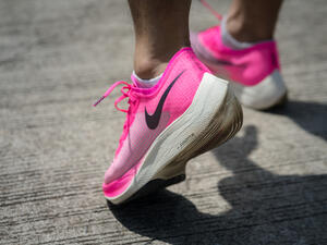 Other shoemakers such as HOKA and Brooks, which boast their own roster of top athletes competing on Saturday, have also embraced the use of carbon plates in some of their models. (Shutterstock) A Step Ahead? Athletic Nike Shoe Ignites Debate