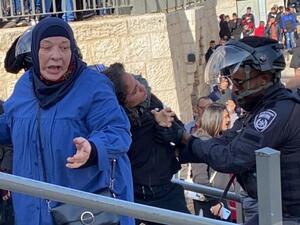 اعتداء اسرائيلي وحشي على شابة حضرت لإحياء المعراج بالاقصى