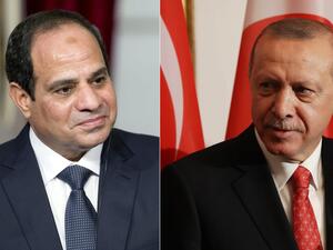 الرئيسان التركي رجب طيب اردوغان (يمين) والمصري عبدالفتاح السيسي